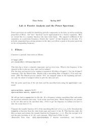 Lab 4: Fourier Analysis and the Power Spectrum. 1 Filters