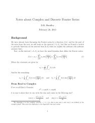 Notes about Complex and Discrete Fourier Series - Whitman People