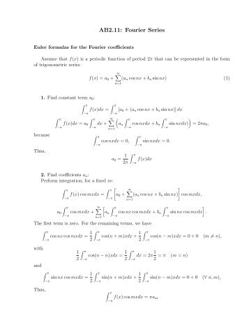 AB2.11: Fourier Series