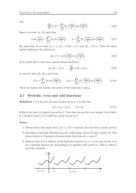 Fourier Series and Partial Differential Equations Lecture Notes