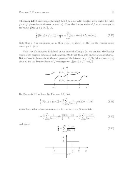 Fourier Series and Partial Differential Equations Lecture Notes