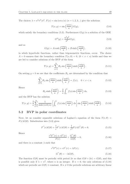 Fourier Series and Partial Differential Equations Lecture Notes