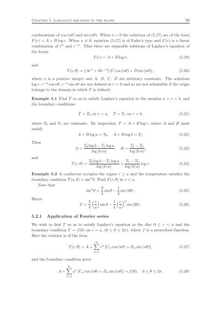 Fourier Series and Partial Differential Equations Lecture Notes