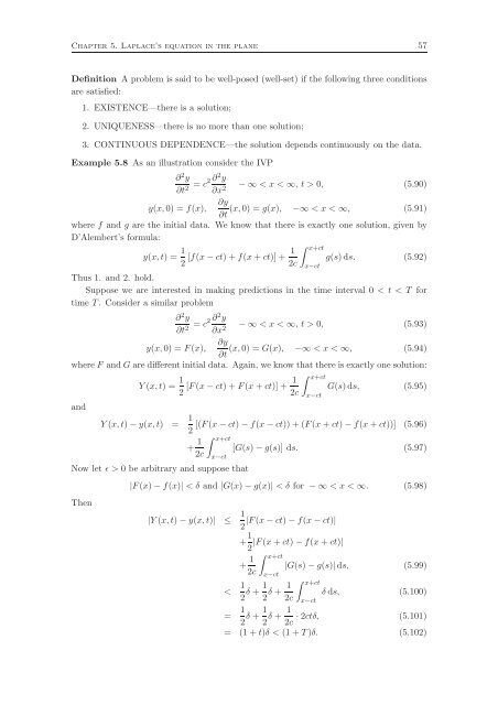 Fourier Series and Partial Differential Equations Lecture Notes