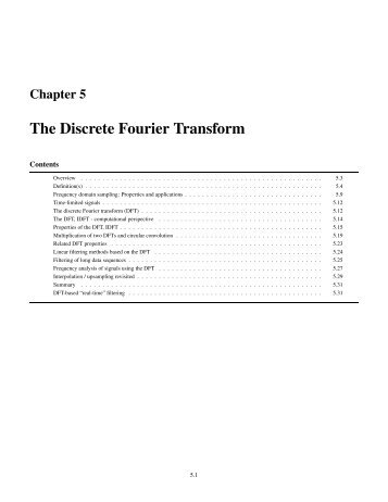 The Discrete Fourier Transform