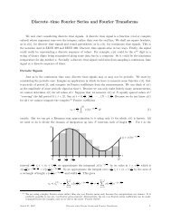 Discrete–time Fourier Series and Fourier Transforms - UBC Math