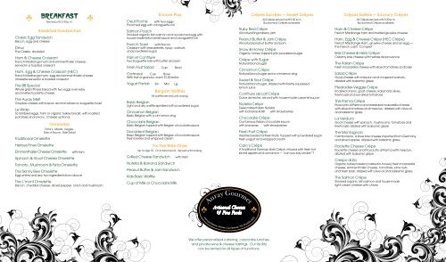 Menu - Auray Gourmet