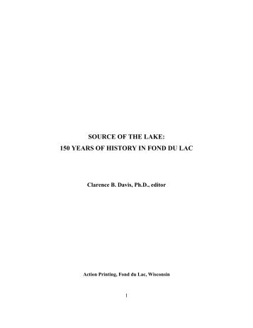 Source of the Lake.pdf - Fond du Lac Public Library