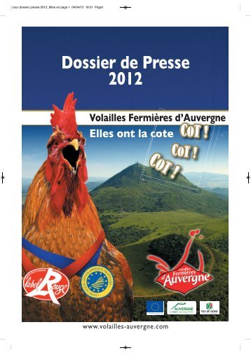 Dossier de Presse 2012 - Volailles Fermières d'Auvergne