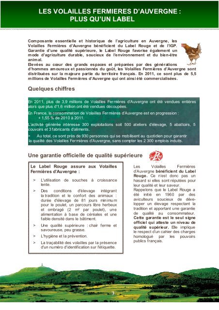 Dossier de Presse 2012 - Volailles Fermières d'Auvergne