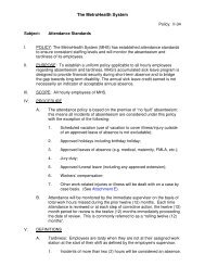 Attendance Standards Policy II-34 - The MetroHealth System