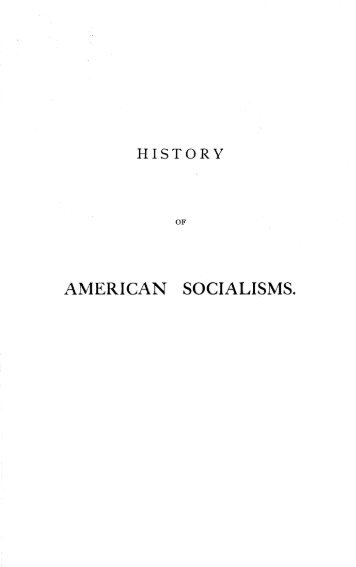 History of American Socialisms - dana ward's homepage