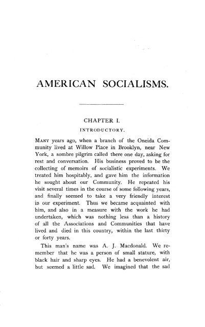 History of American Socialisms - dana ward's homepage