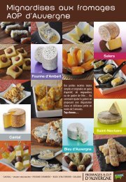 Mignardises aux fromages AOP d'Auvergne