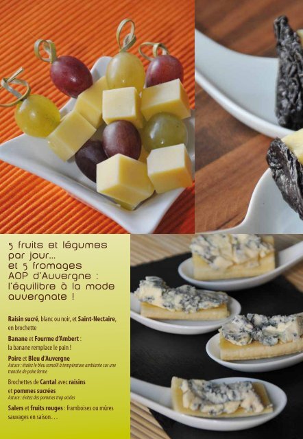 Mignardises aux fromages AOP d'Auvergne