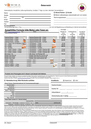 Ausgefülltes Formular bitte Mailen oder Faxen an: - Business 2 You ...