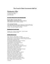 THE COUNCIL OF STATE GOVERNMENTS