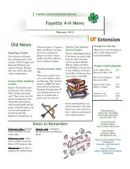 Old News Fayette 4-H News - UT Extension