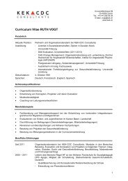 Lebenslauf Ruth Vogt - KEK-CDC Consultants