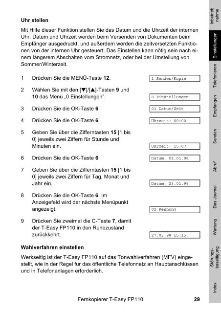 Die Fax- und Telefonkombination T-Easy FP110. Einfach ... - Telekom