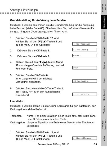 Die Fax- und Telefonkombination T-Easy FP110. Einfach ... - Telekom