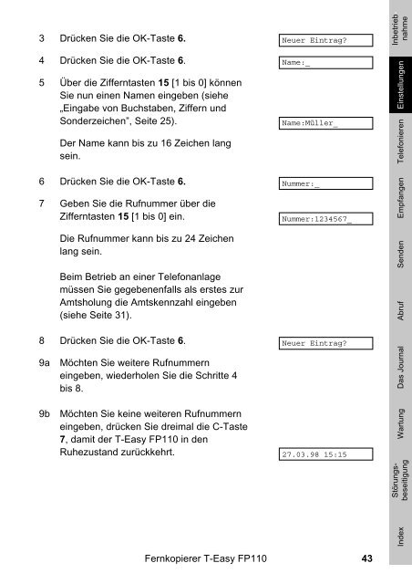 Die Fax- und Telefonkombination T-Easy FP110. Einfach ... - Telekom