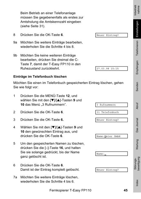 Die Fax- und Telefonkombination T-Easy FP110. Einfach ... - Telekom