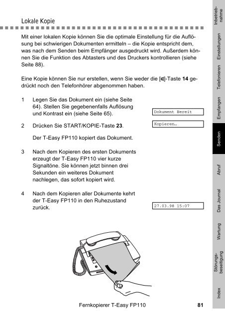 Die Fax- und Telefonkombination T-Easy FP110. Einfach ... - Telekom