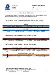COMUNICADO OFICIAL - Associação de Futebol da Horta
