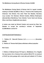 The Middletown Zoning Board of Review October 28,2008 The ...