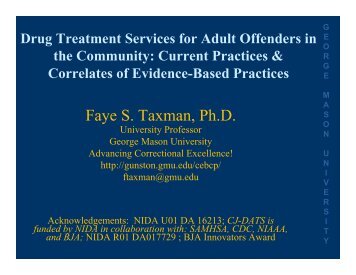 Faye S. Taxman, Ph.D. - UCLA Integrated Substance Abuse Programs