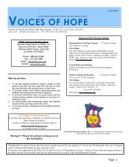 VOICES OF HOPE - Parents of Murdered Children