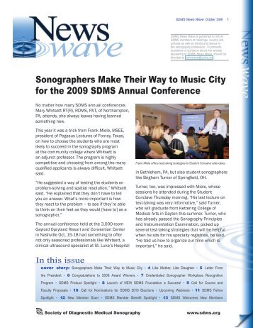 Sonographers Make Their Way to Music City for - Society of ...