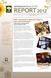 Endowment Book of Life - Jewish Foundation of Manitoba