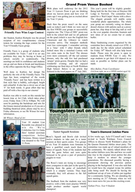 Issue 26 Inside Out newsletter February 2012 - North Walsham High ...