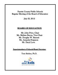 Agenda - Fayette County Public Schools