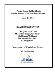 Fayette County Board of Education - Fayette County Public Schools