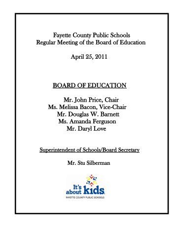 Fayette County Board of Education - Fayette County Public Schools