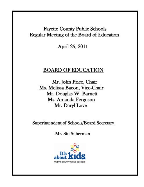Fayette County Board of Education - Fayette County Public Schools