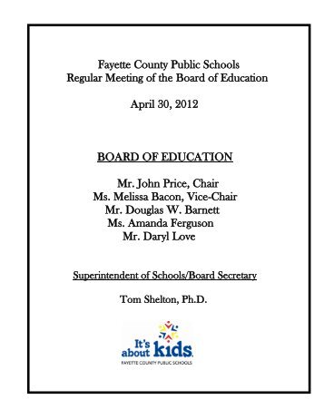 Fayette County Board of Education - Fayette County Public Schools