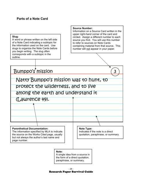 Research Paper Survival Guide - Fayette County Schools