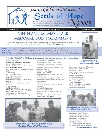 Searcy CH Summer 09 Newsletter.indd - Searcy Children's Homes