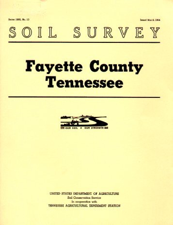 Soil Survey of Fayette County, Tennessee - Soil Data Mart