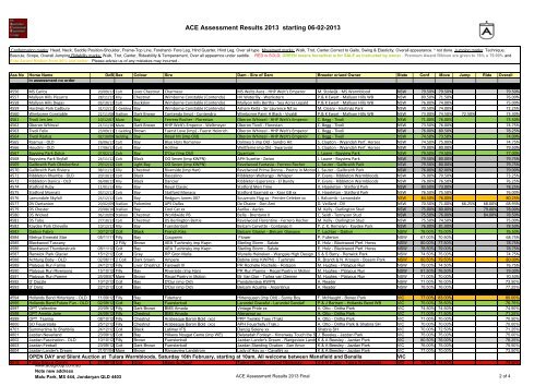 ACE Assessment Results 2013 starting 06-02-2013 - equi-score.de