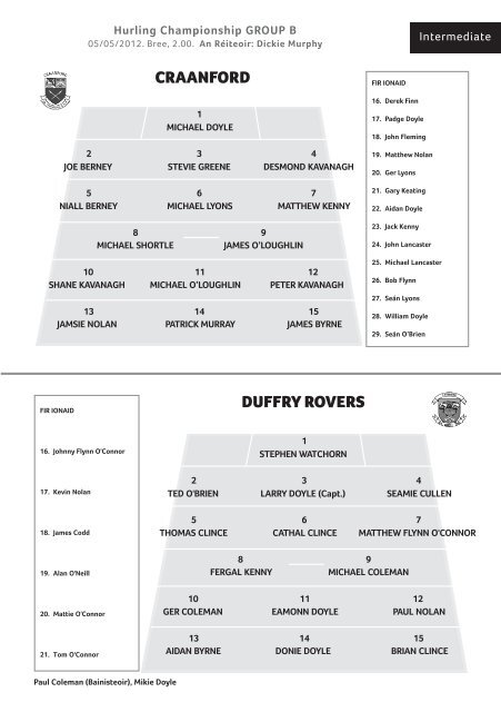 Hurling May weekend v8_Layout 1 03/05/2012 14:05 ... - Wexford GAA