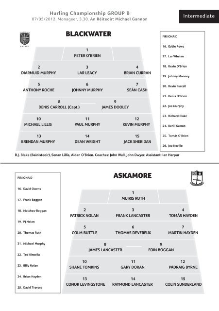 Hurling May weekend v8_Layout 1 03/05/2012 14:05 ... - Wexford GAA