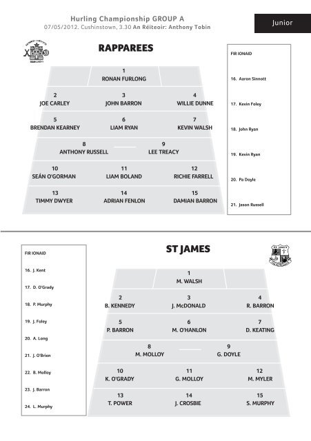 Hurling May weekend v8_Layout 1 03/05/2012 14:05 ... - Wexford GAA