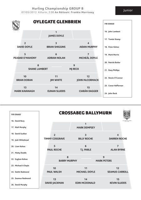 Hurling May weekend v8_Layout 1 03/05/2012 14:05 ... - Wexford GAA