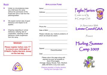 summer camp brochure 2009.qxp - Faythe Harriers