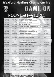 ROUND 3 FIXTURES - Wexford GAA